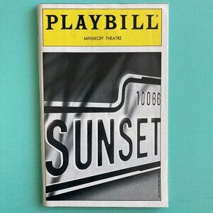 Glenn Close Alan Campbell Signed Sunset Boulevard ticket stapled inside May 1995